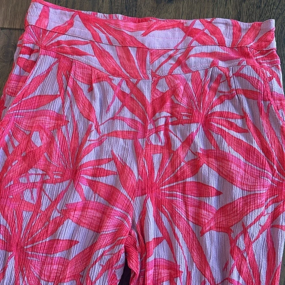PJ Salvage Womens Loungewear Pink Tranquil Palm Joggers  Size M - Picture 3 of 5
